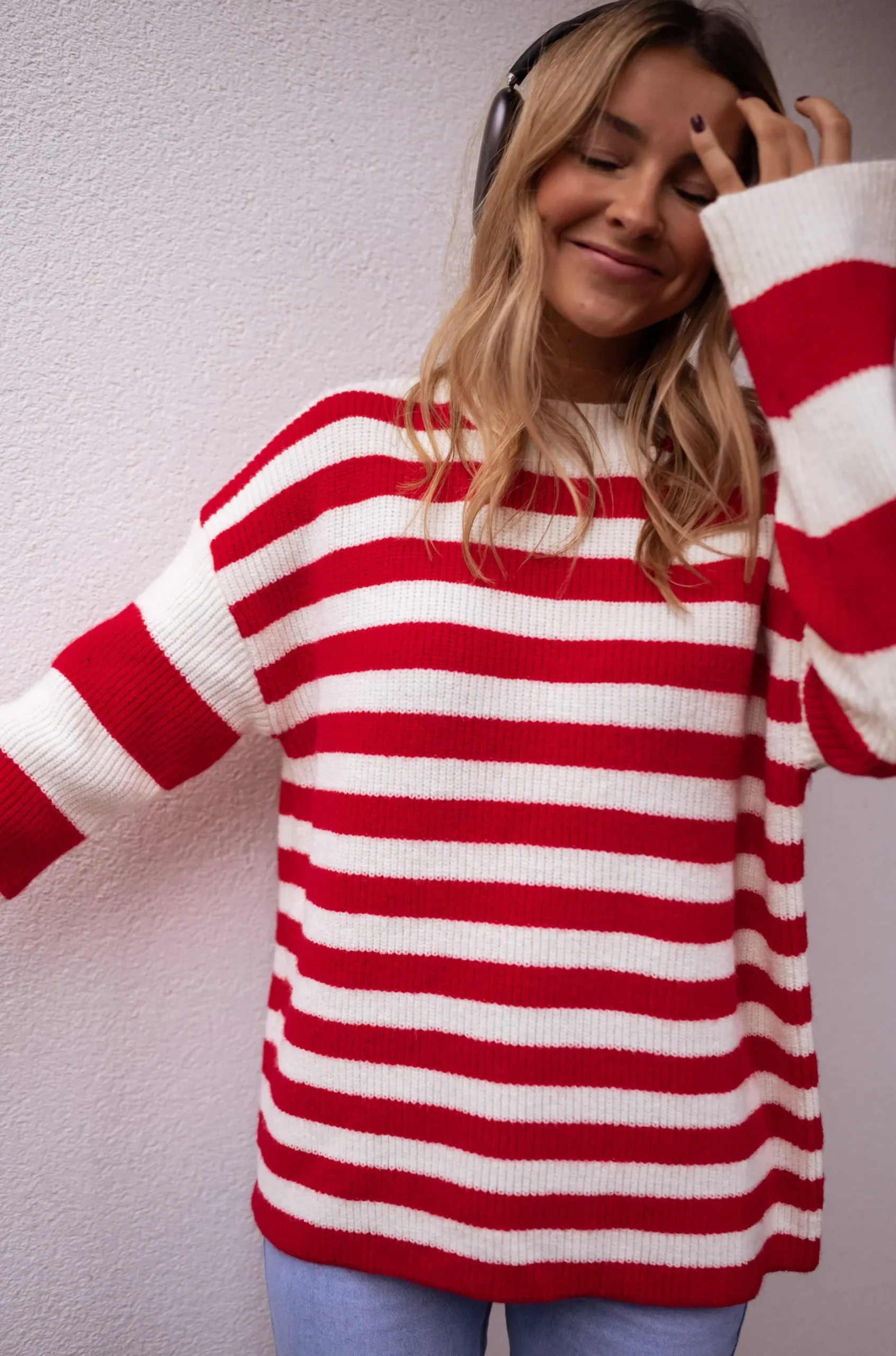 Cheap Pull Larry - Écru à lignes rougesEasy Clothes Femme Pulls & Gilets