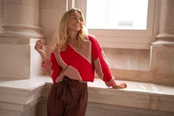 Online Pull Maleka - rouge et vieux roseEasy Clothes Femme Pulls & Gilets