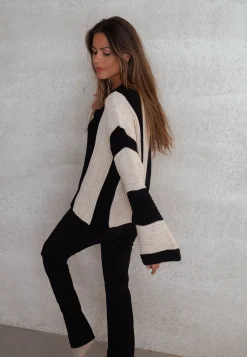 Store Pull Masson - écru et noirEasy Clothes Femme Pulls & Gilets