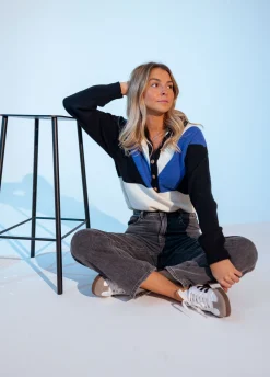 Hot Pull Neve - bleu et écruEasy Clothes Femme Pulls & Gilets