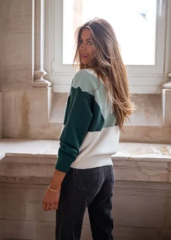 Flash Sale Pull Neve - vert et écruEasy Clothes Femme Pulls & Gilets