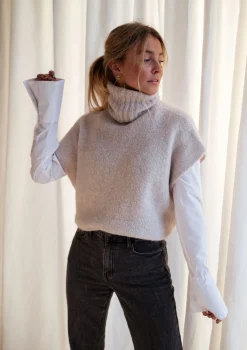 Discount Pull Noa - beige manches courtesEasy Clothes Femme Pulls & Gilets