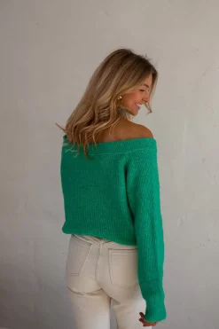 Cheap Pull Piper - Vert - Col Croisé & DécoupéEasy Clothes Femme Pulls & Gilets