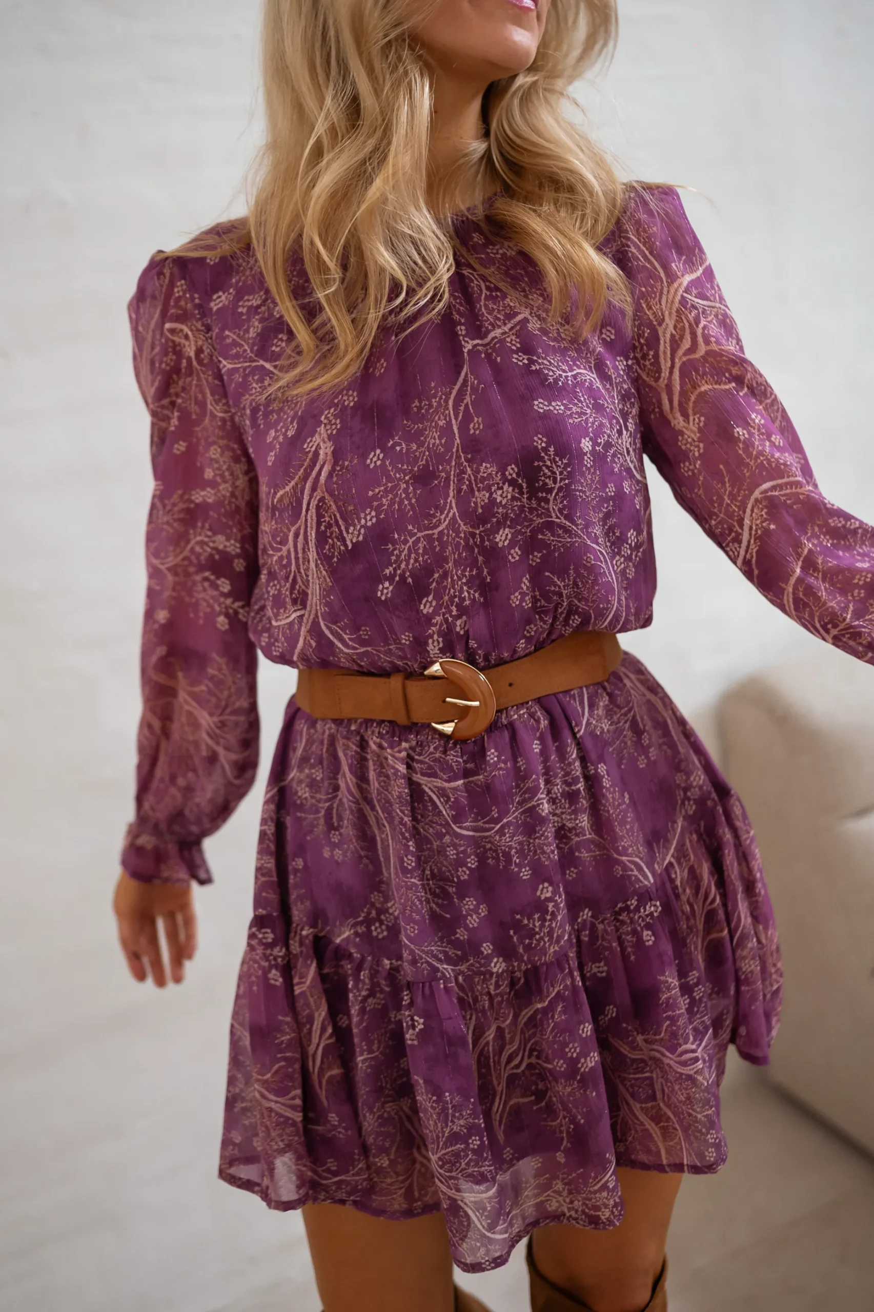 Best Robe Agnes - Mauve - Elastique - FluideEasy Clothes Femme Robes