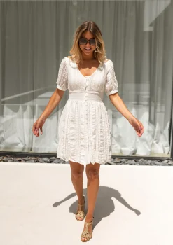 Online Robe Alix - blanche à dentelleEasy Clothes Femme Robes