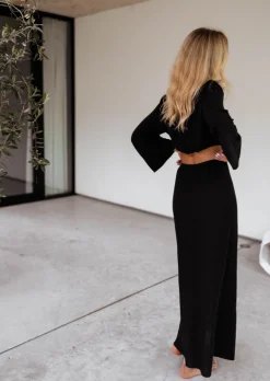 Hot Robe Amery noire | Robe longue cut out | Prêt-à-porter en ligne | Easy Clothes Femme Robes