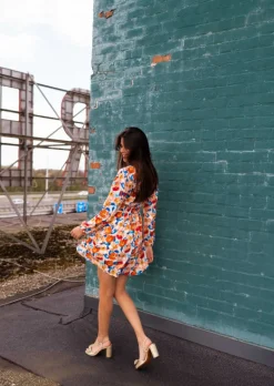 Cheap Robe Amya à fleurs | Robe col V fleurie | Prêt-à-porter en ligne | Easy Clothes Femme Robes