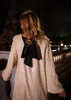 Cheap Robe Belair - Crème - PaillettesEasy Clothes Femme Robes