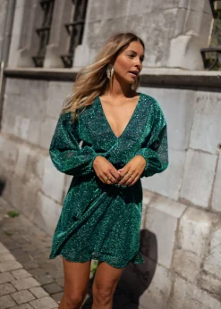 New Robe Clarkson CREATION - verte à pailletteEasy Clothes Femme Robes