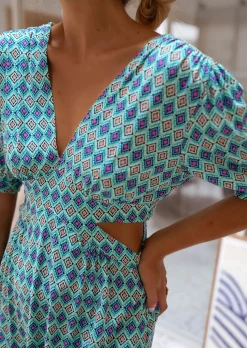 Cheap Robe Coco Bleue - Fluide & Légère - Col V ProfondEasy Clothes Femme Robes