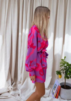 Flash Sale Robe Dalmi CREATION - rose à fleursEasy Clothes Femme Robes