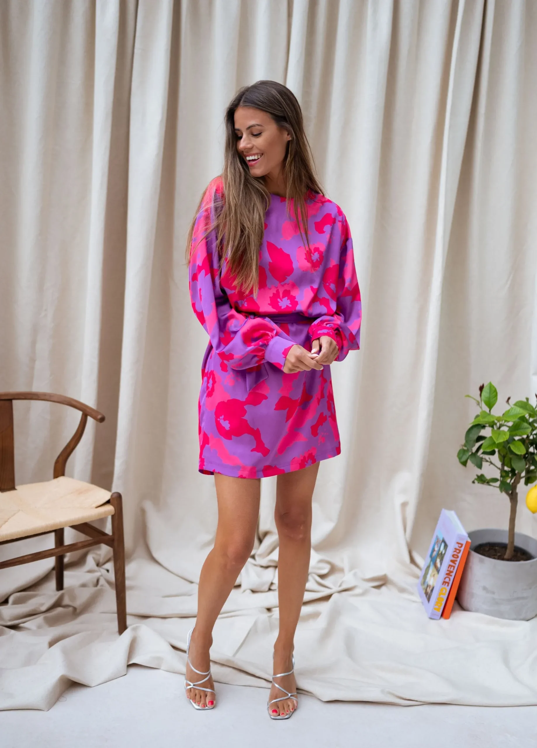 Flash Sale Robe Dalmi CREATION - rose à fleursEasy Clothes Femme Robes