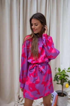 Flash Sale Robe Dalmi CREATION - rose à fleursEasy Clothes Femme Robes