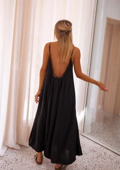 Hot Robe Daphné Noire - Ample - Dos OuvertEasy Clothes Femme Robes