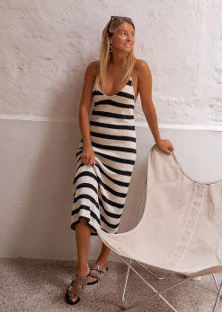 Best Robe De Plage Lignée - Sandra - En Crochet - Col en VEasy Clothes Femme Robes