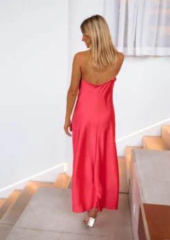 Best Sale Robe Delly corail | Robe longue satinée | Prêt-à-porter en ligne | Easy Clothes Femme Robes