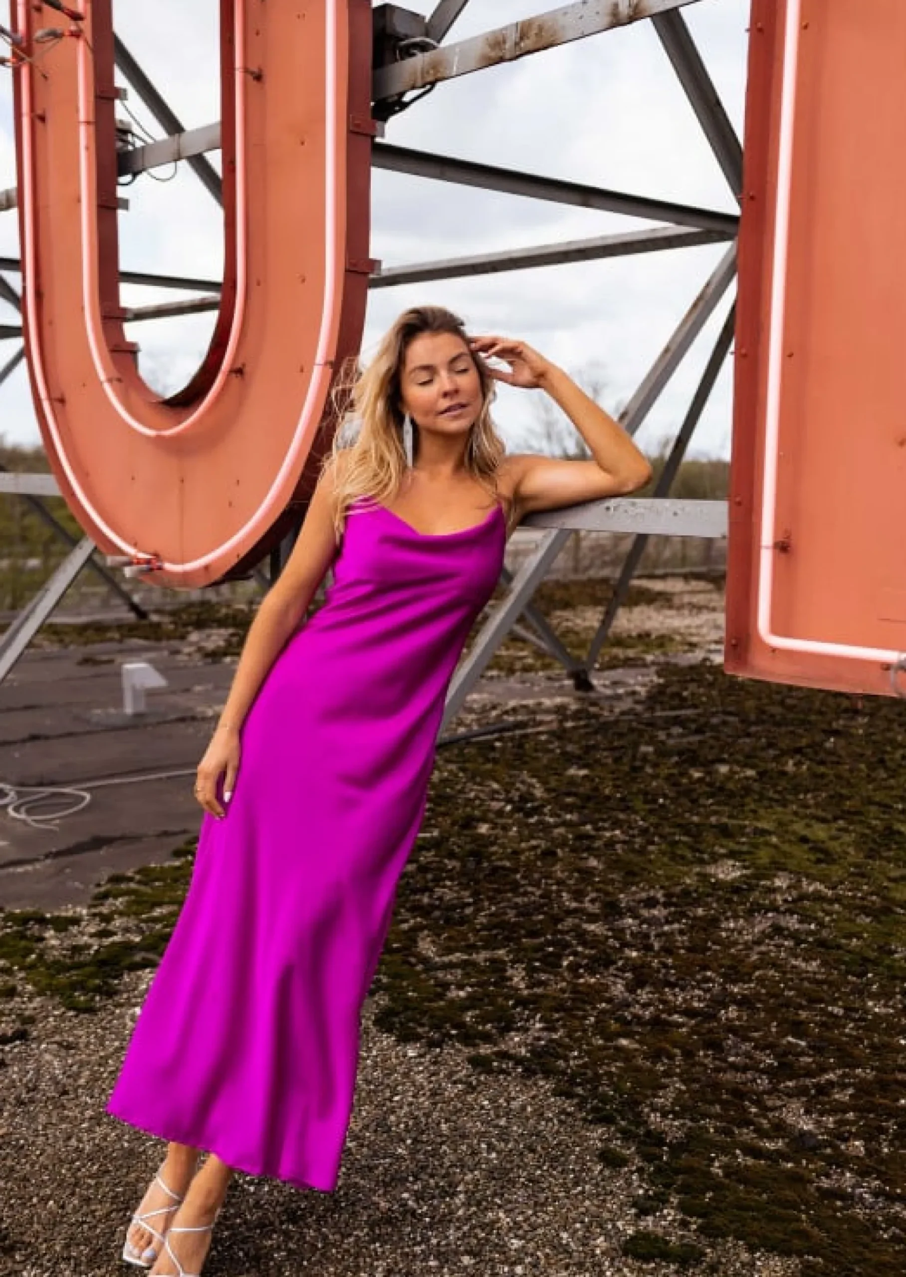 Shop Robe Delly violet | Robe longue de soirée | Prêt-à-porter en ligne | Easy Clothes Femme Robes