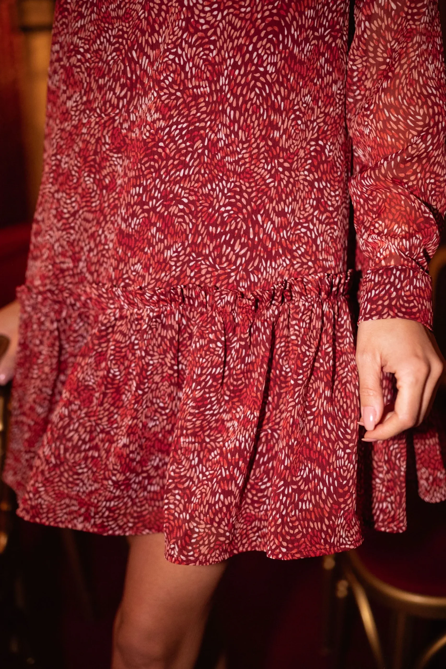 Discount Robe Dona CREATION - bordeaux à motifsEasy Clothes Femme Robes