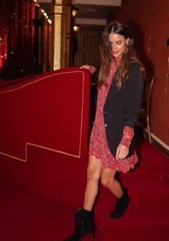 Discount Robe Dona CREATION - bordeaux à motifsEasy Clothes Femme Robes