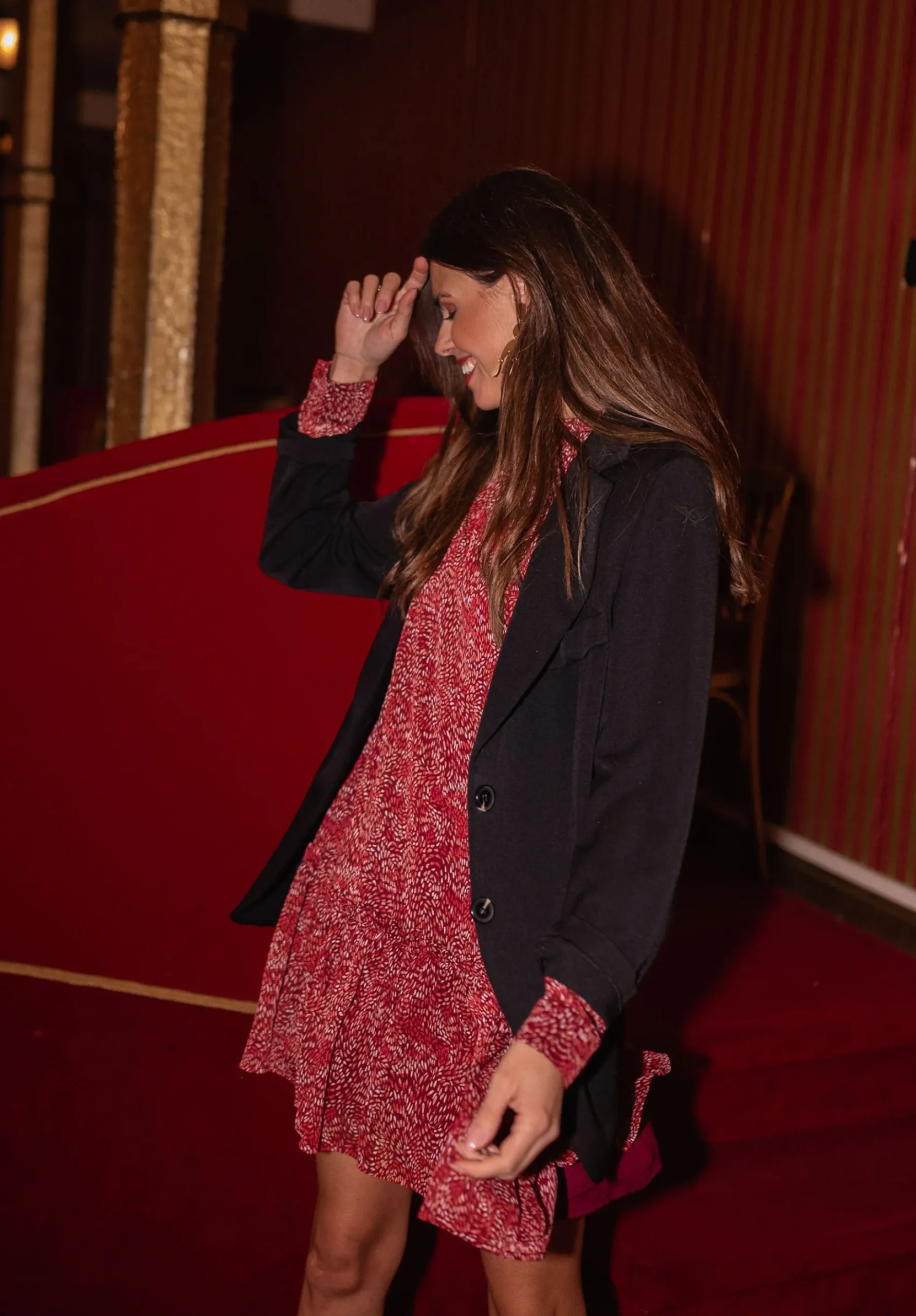 Discount Robe Dona CREATION - bordeaux à motifsEasy Clothes Femme Robes