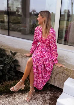 Shop Robe Farella | Rose à Motifs | Élégante & ConfortableEasy Clothes Femme Robes