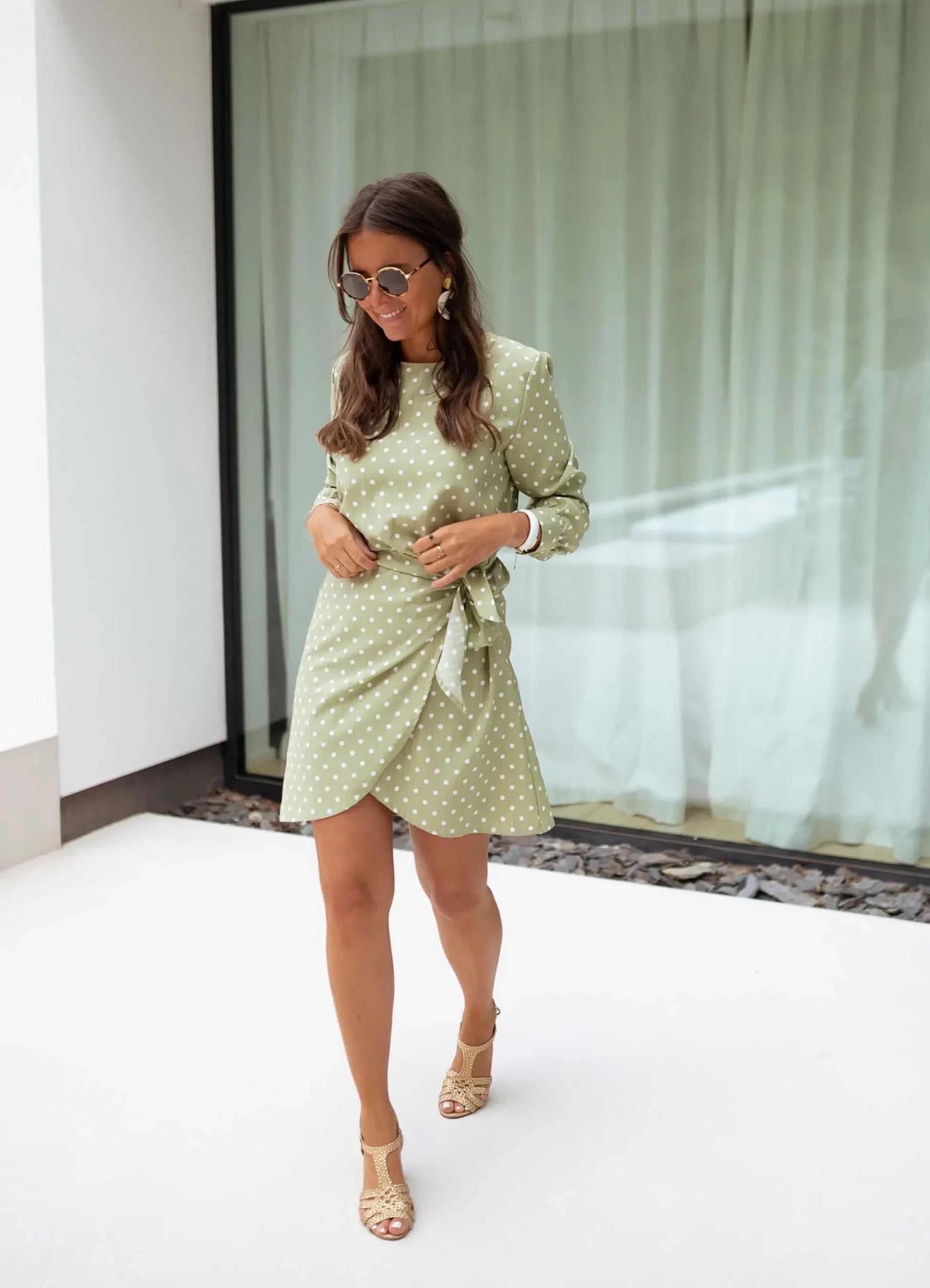 Online Robe Flavie - verte à poisEasy Clothes Femme Robes