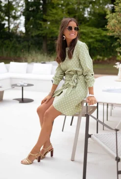 Online Robe Flavie - verte à poisEasy Clothes Femme Robes