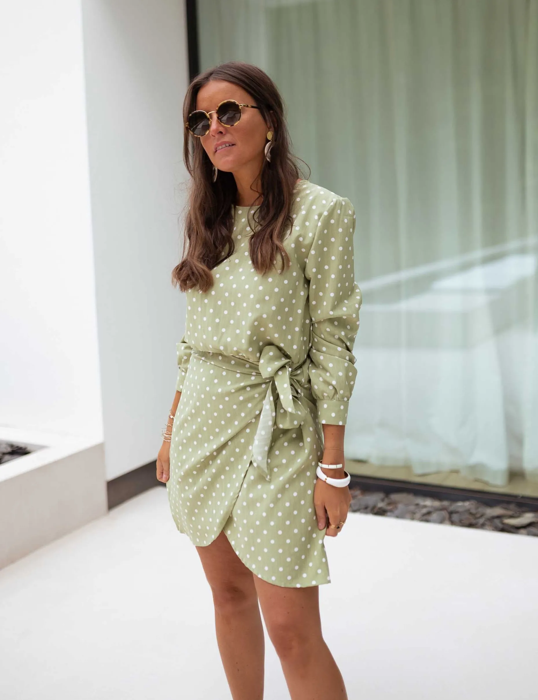 Online Robe Flavie - verte à poisEasy Clothes Femme Robes