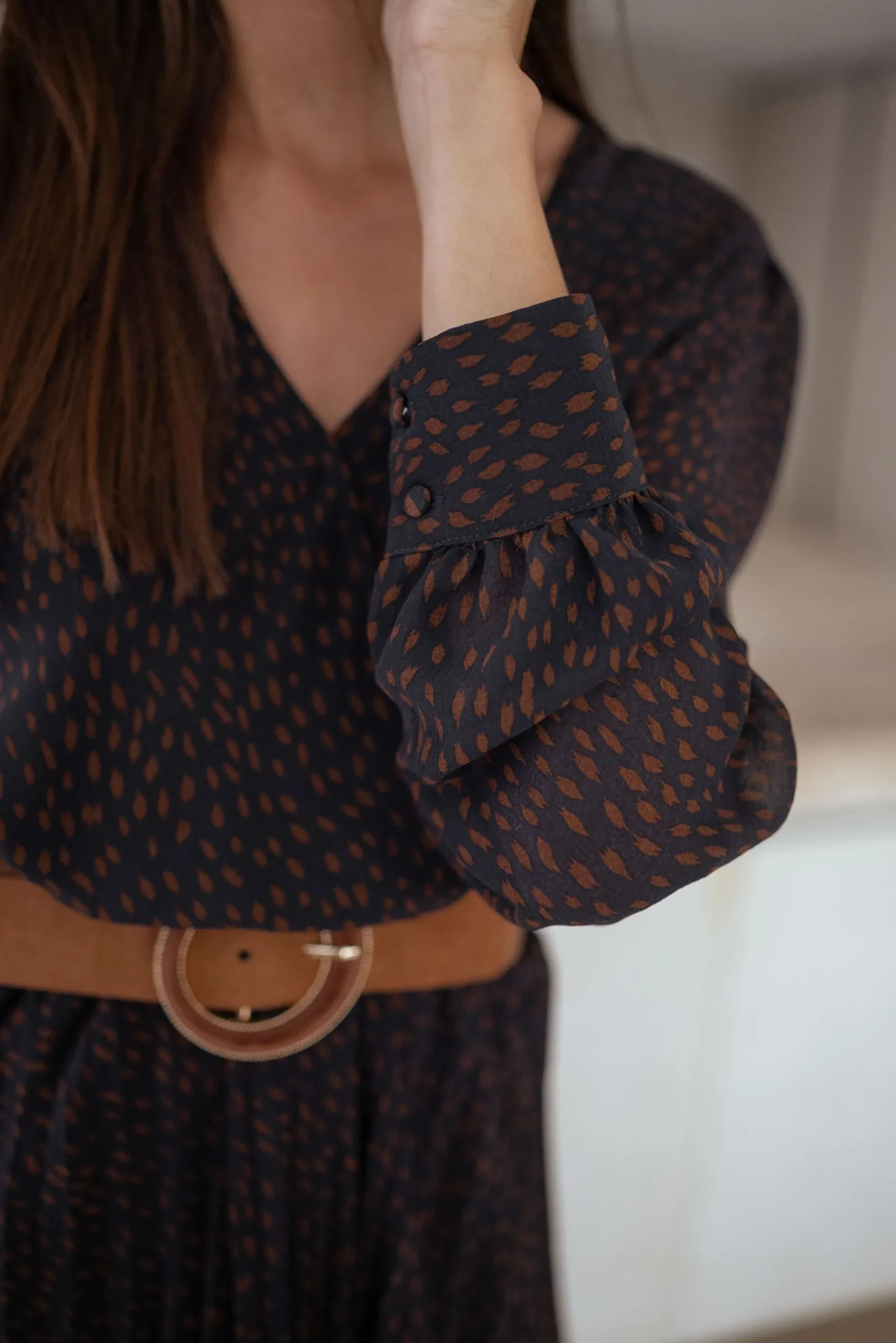 Clearance Robe Gaelle - bleue et bruneEasy Clothes Femme Robes