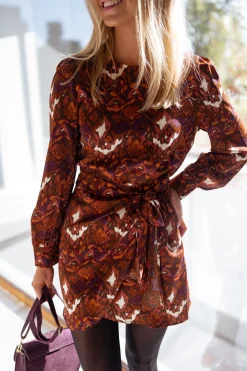 Discount Robe Giulia - brune à motifsEasy Clothes Femme Robes