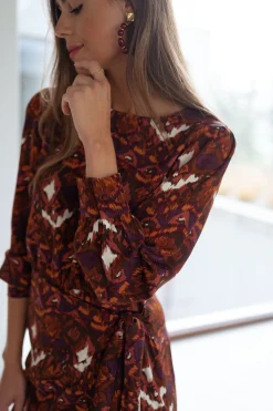 Discount Robe Giulia - brune à motifsEasy Clothes Femme Robes