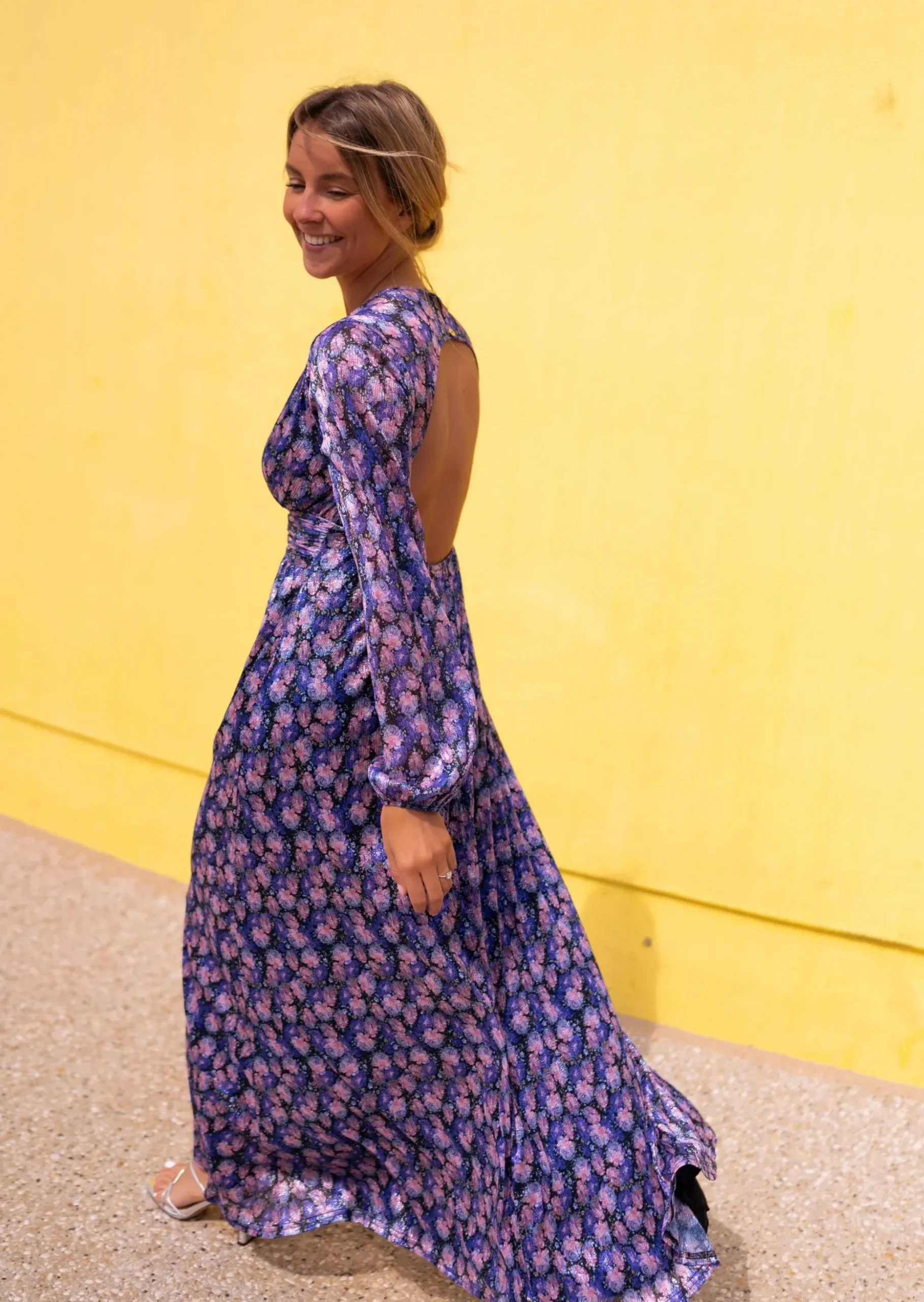 Online Robe Imane longue à fleurs - CREATION | Robe longue de cocktail | Prêt-à-porter en ligne | Easy Clothes Femme Robes