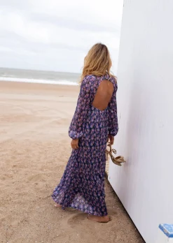 Online Robe Imane longue à fleurs - CREATION | Robe longue de cocktail | Prêt-à-porter en ligne | Easy Clothes Femme Robes