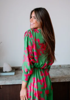 Discount Robe Keeper - verte et roseEasy Clothes Femme Robes