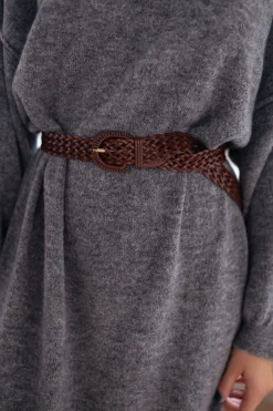 Cheap Robe longue Molly - grise en mailleEasy Clothes Femme Robes