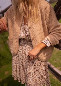 Fashion Robe Lysou Beige - Manches Longues - Fluide - Boucle DoréeEasy Clothes Femme Robes