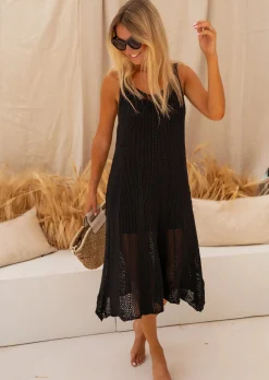 Cheap Robe Noire en Crochet - Wendy - Made in Italy - Printemps Été 2023Easy Clothes Femme Robes