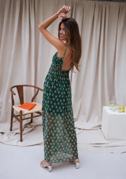 Cheap Robe Opera CREATION - verte à motifsEasy Clothes Femme Robes