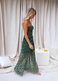 Cheap Robe Opera CREATION - verte à motifsEasy Clothes Femme Robes