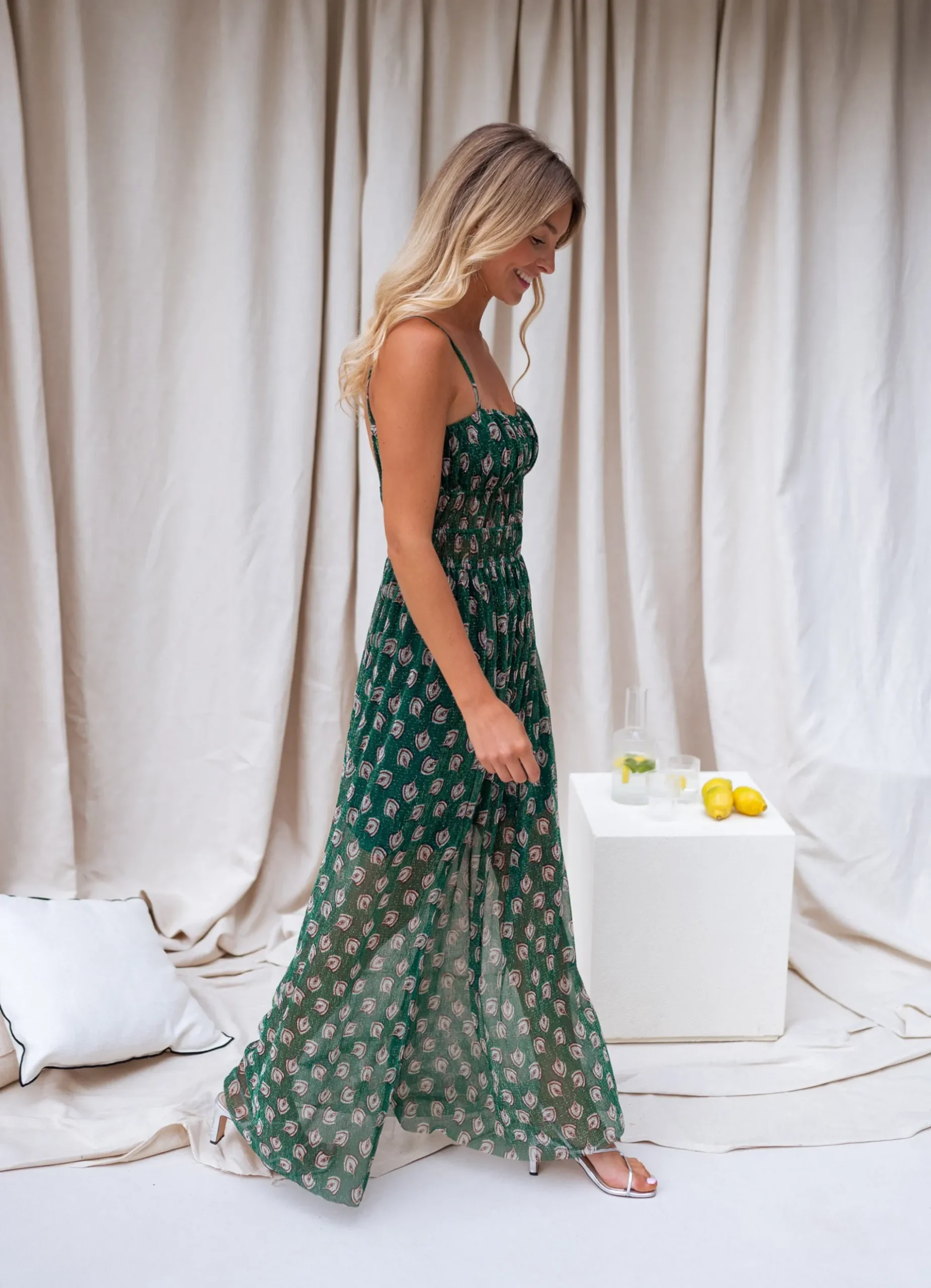 Cheap Robe Opera CREATION - verte à motifsEasy Clothes Femme Robes