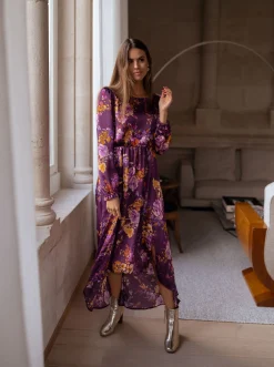 Cheap Robe Pantin CREATION - mauve à fleursEasy Clothes Femme Robes