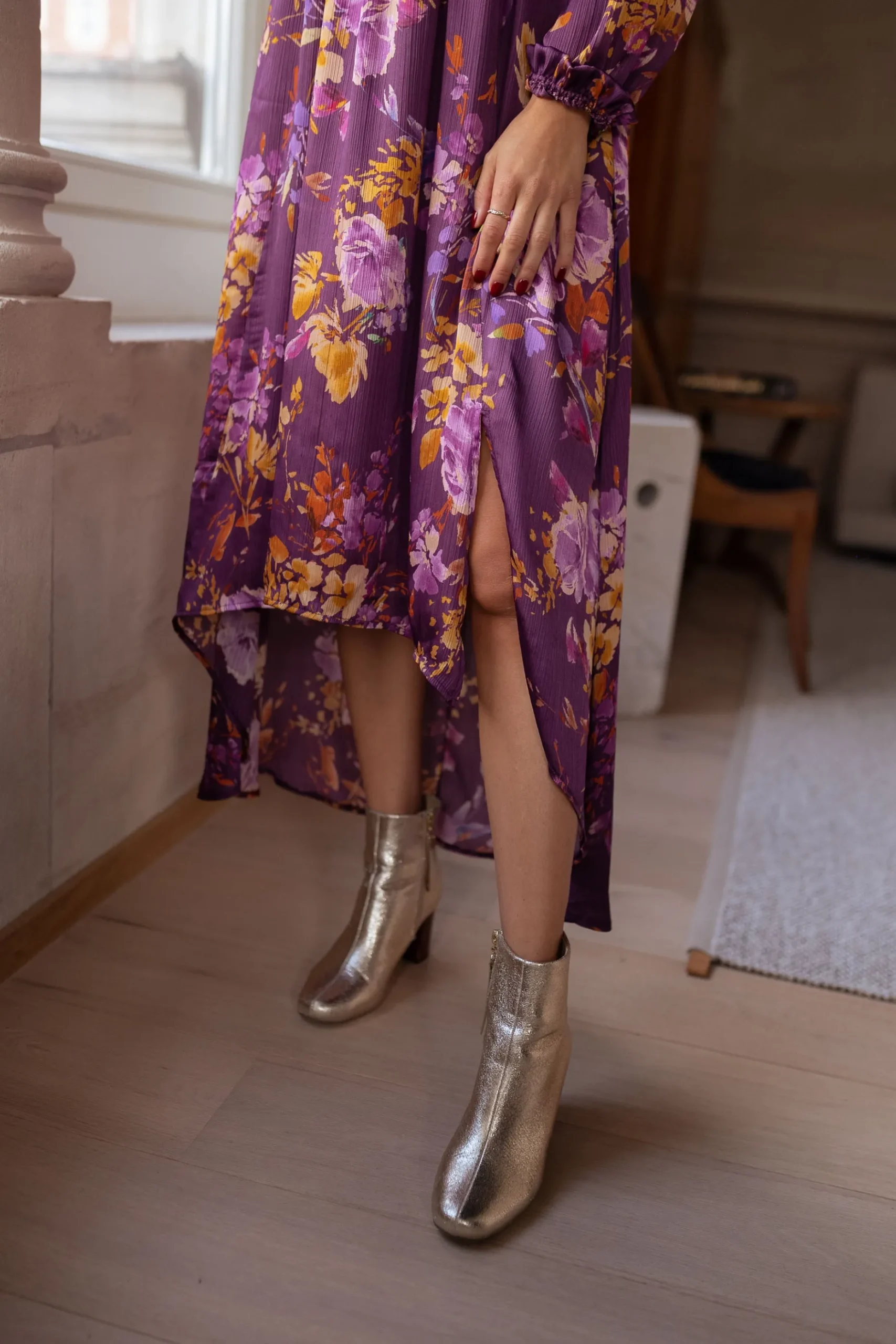 Cheap Robe Pantin CREATION - mauve à fleursEasy Clothes Femme Robes