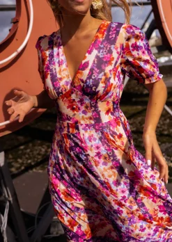 Shop Robe Perdie à fleurs | Robe fleurie fendue | Prêt-à-porter en ligne | Easy Clothes Femme Robes