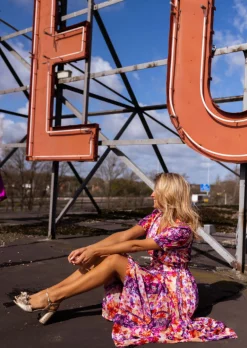 Shop Robe Perdie à fleurs | Robe fleurie fendue | Prêt-à-porter en ligne | Easy Clothes Femme Robes