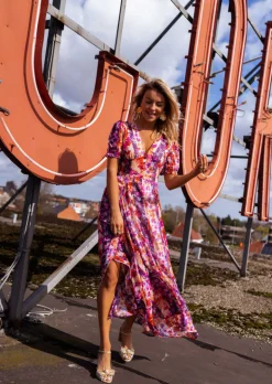 Shop Robe Perdie à fleurs | Robe fleurie fendue | Prêt-à-porter en ligne | Easy Clothes Femme Robes