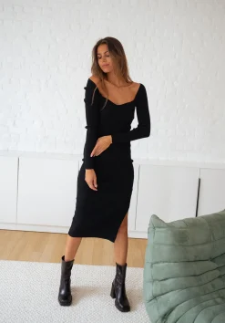 Flash Sale Robe pull Elif - noireEasy Clothes Femme Robes