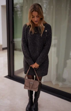 Best Sale Robe pull Nesra - griseEasy Clothes Femme Robes