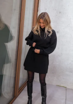 Discount Robe pull Rachel - noirEasy Clothes Femme Robes