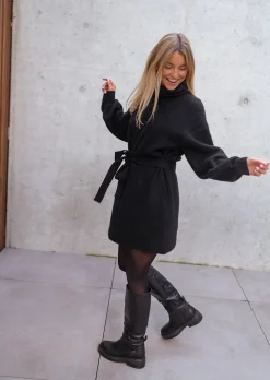 Discount Robe pull Rachel - noirEasy Clothes Femme Robes