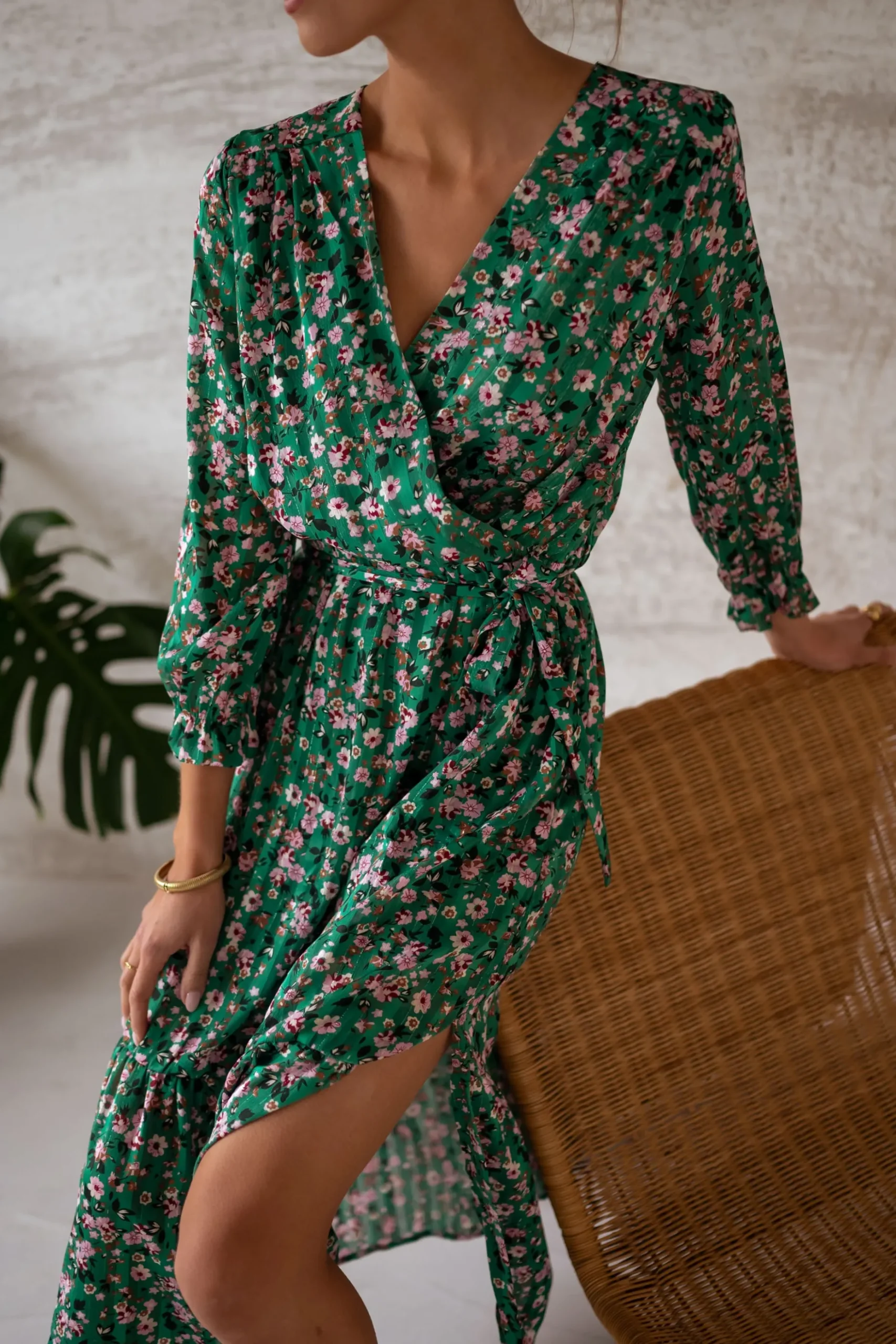 Discount Robe Rosie - verte à fleursEasy Clothes Femme Robes